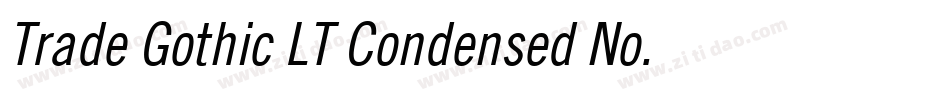 Trade Gothic LT Condensed No. 18字体转换